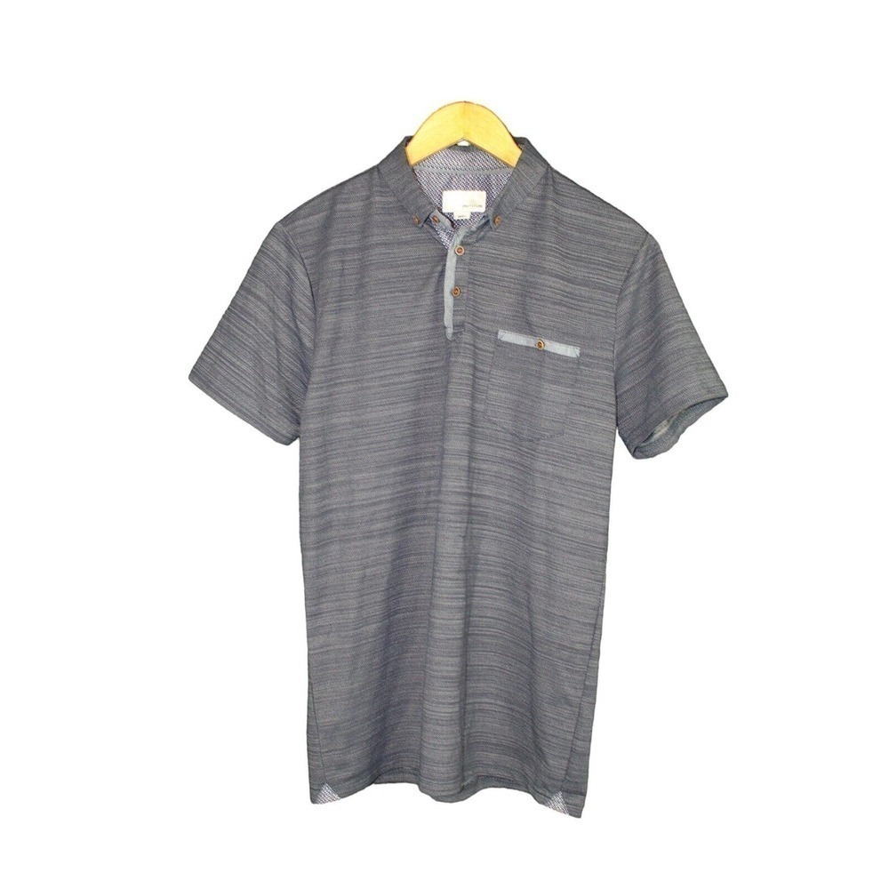 CRAFT + FLOW Men's Short Sleeve Polo Size Small Navy Blue